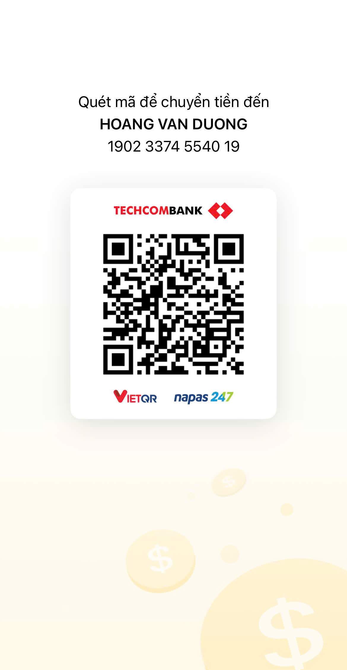 QR code đóng quỹ CLB
